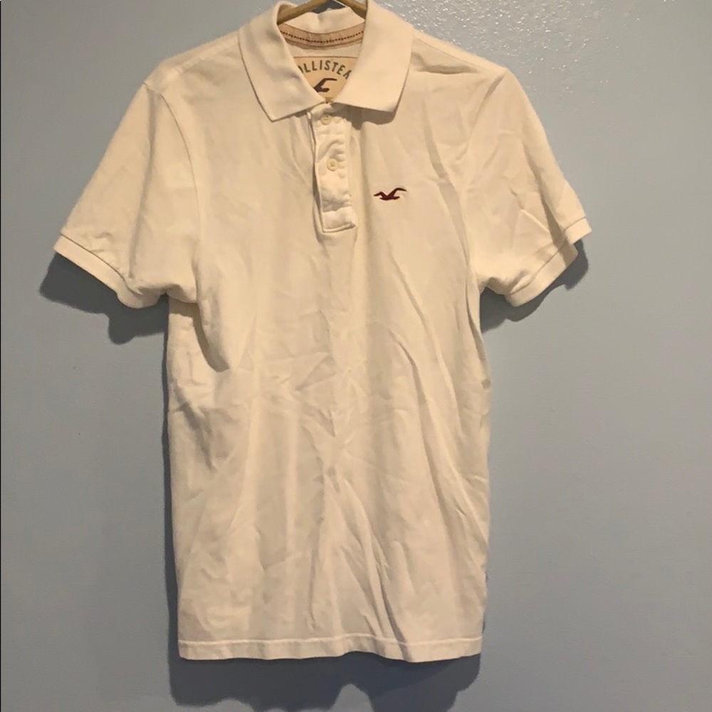Hollister White Collared Polo